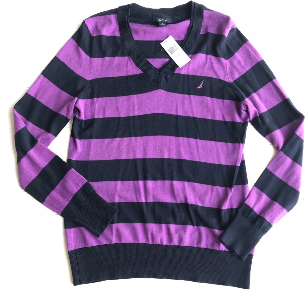 NWT Nautica Shirt, Purple & Navy, Size L
